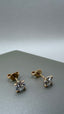 9ct Yellow Gold Single Stone Lab-Grown Diamond Stud Earrings | 1.06ct Round Cut Diamonds