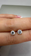 9ct Yellow Gold Single Stone Lab-Grown Diamond Stud Earrings | 1.06ct Round Cut Diamonds