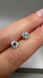 9ct White Gold Single Stone Lab-Grown Diamond Stud Earrings | 1.02ct Round Cut Diamonds