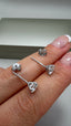 9ct White Gold Single Stone Lab-Grown Diamond Stud Earrings | 1.02ct Round Cut Diamonds