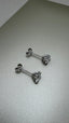 9ct White Gold Single Stone Lab-Grown Diamond Stud Earrings | 1.40ct Round Cut Diamonds
