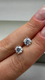 9ct White Gold Single Stone Lab-Grown Diamond Stud Earrings | 1.40ct Round Cut Diamonds