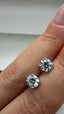 9ct White Gold Single Stone Lab-Grown Diamond Stud Earrings | 1.40ct Round Cut Diamonds