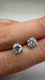 9ct White Gold Single Stone Lab-Grown Diamond Stud Earrings | 1.40ct Round Cut Diamonds