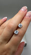 9ct White Gold Single Stone Lab-Grown Diamond Stud Earrings | 2.02ct Round Cut Diamonds