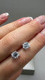 9ct White Gold Single Stone Lab-Grown Diamond Stud Earrings | 2.02ct Round Cut Diamonds
