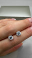 9ct White Gold Single Stone Lab-Grown Diamond Stud Earrings | 2.02ct Round Cut Diamonds