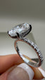 Platinum 3.40ct Oval Lab-Grown Diamond Engagement Ring | 3.00ct Centre