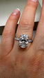Platinum 3.40ct Oval Lab-Grown Diamond Engagement Ring | 3.00ct Centre