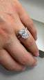 Platinum 3.40ct Oval Lab-Grown Diamond Engagement Ring | 3.00ct Centre