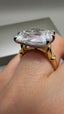 18ct Yellow Gold & Platinum Cushion Cut Lab-Grown Diamond Ring | 8.00ct