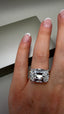 18ct Yellow Gold & Platinum Cushion Cut Lab-Grown Diamond Ring | 8.00ct