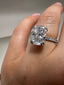 Platinum Cushion Cut Lab-Grown Diamond Ring | 3.40ct