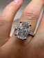 Platinum Cushion Cut Lab-Grown Diamond Ring | 3.45ct
