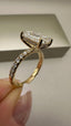 18ct Yellow Gold Emerald Cut Lab-Grown Diamond Ring | 3.45ct