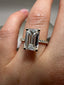 18ct Yellow Gold Emerald Cut Lab-Grown Diamond Ring | 4.40ct