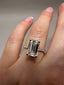 18ct Yellow Gold Emerald Cut Lab-Grown Diamond Ring | 4.40ct