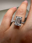 Platinum Emerald Cut Lab-Grown Diamond Ring | 4.35ct