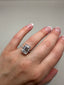 Platinum 5.45ct Lab-Grown Emerald Cut Diamond Ring | 5.00ct Centre