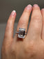 Platinum 5.45ct Lab-Grown Emerald Cut Diamond Ring | 5.00ct Centre