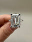 Platinum 4.10ct Lab-Grown Emerald Cut Diamond Ring | 4.00ct Centre