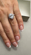 Platinum 1.90ct Lab-Grown Oval Cut Diamond Ring | 1.50ct Centre