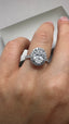 Platinum 1.90ct Lab-Grown Oval Cut Diamond Ring | 1.50ct Centre