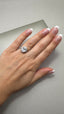 Platinum 1.90ct Lab-Grown Oval Cut Diamond Ring | 1.50ct Centre