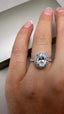 Platinum 1.90ct Lab-Grown Oval Cut Diamond Ring | 1.50ct Centre