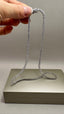 9ct White Gold Lab-Grown Diamond Straight Tennis Necklace | 15.00ct Round Diamonds
