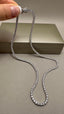 9ct White Gold Lab-Grown Diamond Straight Tennis Necklace | 15.00ct Round Diamonds