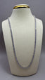 9ct White Gold Lab-Grown Diamond Straight Tennis Necklace | 15.00ct Round Diamonds