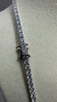 9ct White Gold Lab-Grown Diamond Straight Tennis Necklace | 15.00ct Round Diamonds