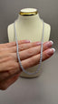 9ct White Gold Lab-Grown Diamond Straight Tennis Necklace | 15.00ct Round Diamonds