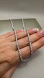 9ct White Gold Lab-Grown Diamond Straight Tennis Necklace | 10.00ct Round Diamonds