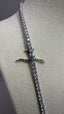9ct White Gold Lab-Grown Diamond Straight Tennis Necklace | 10.00ct Round Diamonds