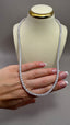 9ct White Gold Lab-Grown Diamond Straight Tennis Necklace | 20.00ct Round Diamonds
