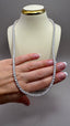 9ct White Gold Lab-Grown Diamond Straight Tennis Necklace | 20.00ct Round Diamonds