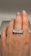 Platinum 5 Stone Cushion Lab-Grown Diamonds Ring | 5.00ct