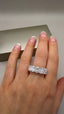 Platinum 5 Stone Cushion Lab-Grown Diamonds Ring | 5.00ct