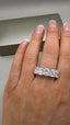 Platinum 5 Stone Cushion Lab-Grown Diamonds Ring | 5.00ct