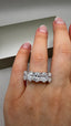 Platinum 5 Stone Oval Lab-Grown Diamonds Ring | 5.00ct