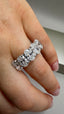 Platinum 5 Stone Oval Lab-Grown Diamonds Ring | 5.00ct