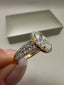 18ct Yellow Gold 2.30ct Lab-Grown Oval Cut Diamond Ring | 2.00ct Centre