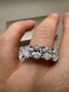 Platinum 5 Stone Oval Lab-Grown Diamonds Ring | 3.50ct