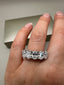Platinum 5 Stone Oval Lab-Grown Diamonds Ring | 3.50ct