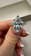 Platinum 2.45ct Lab-Grown Marquise Cut Diamond Ring | 2.00ct Centre