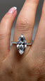 18ct Gold & Platinum 2.35ct Marquise Lab-Grown Diamond | 2.00ct Centre