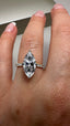 18ct Gold & Platinum 2.35ct Marquise Lab-Grown Diamond | 2.00ct Centre