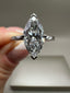 Platinum 1.60ct Marquise Lab-Grown Diamond | 1.50ct Centre